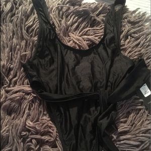 Black high cut /low back one piece ***Brand New